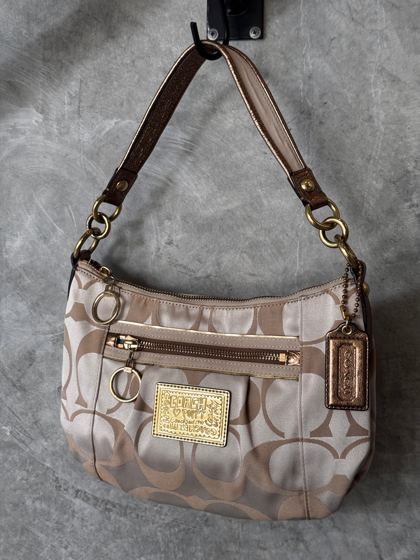 VINTAGE Y2K COACH POPPY BEIGE HANDBAG