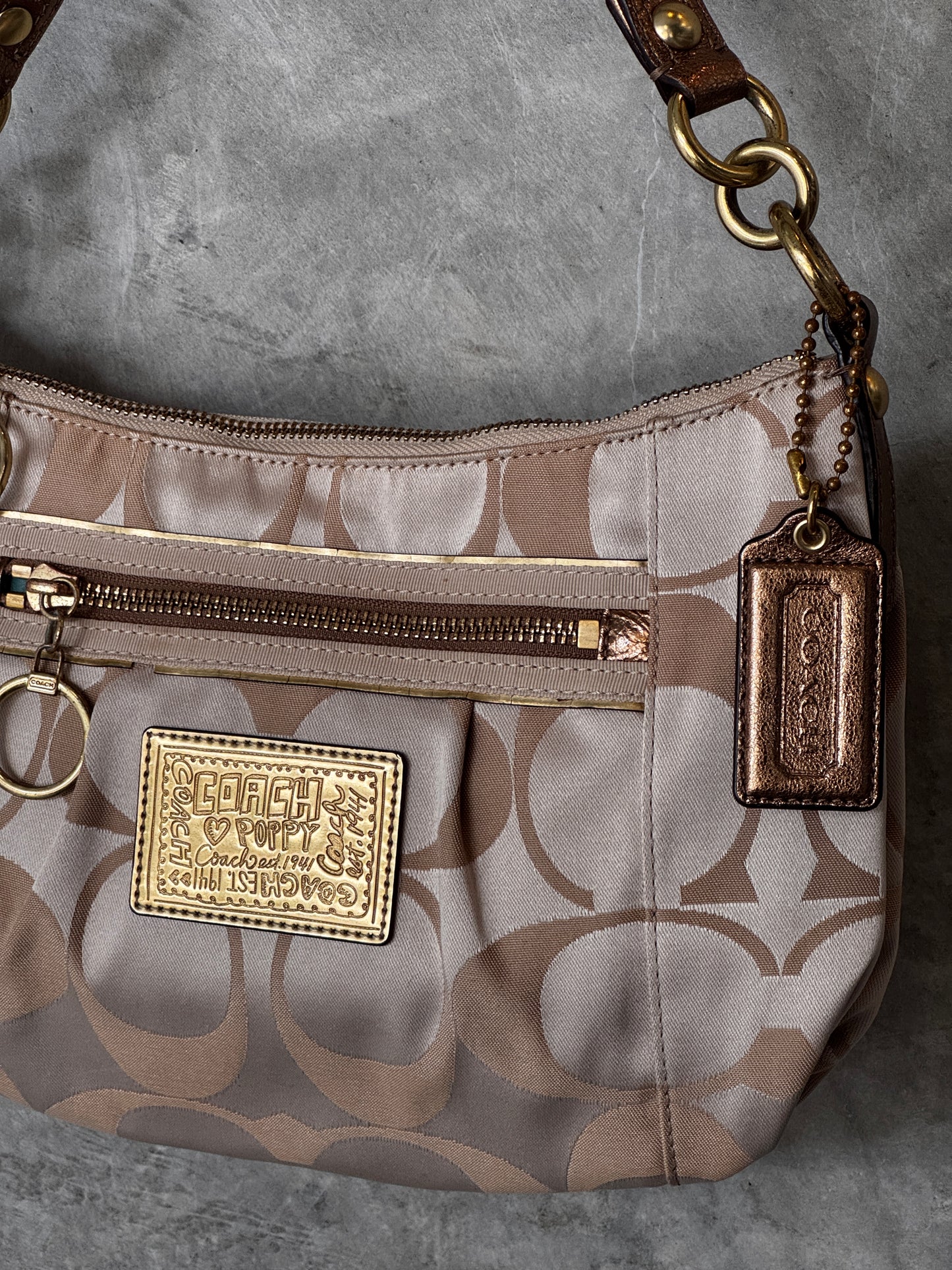 VINTAGE Y2K COACH POPPY BEIGE HANDBAG