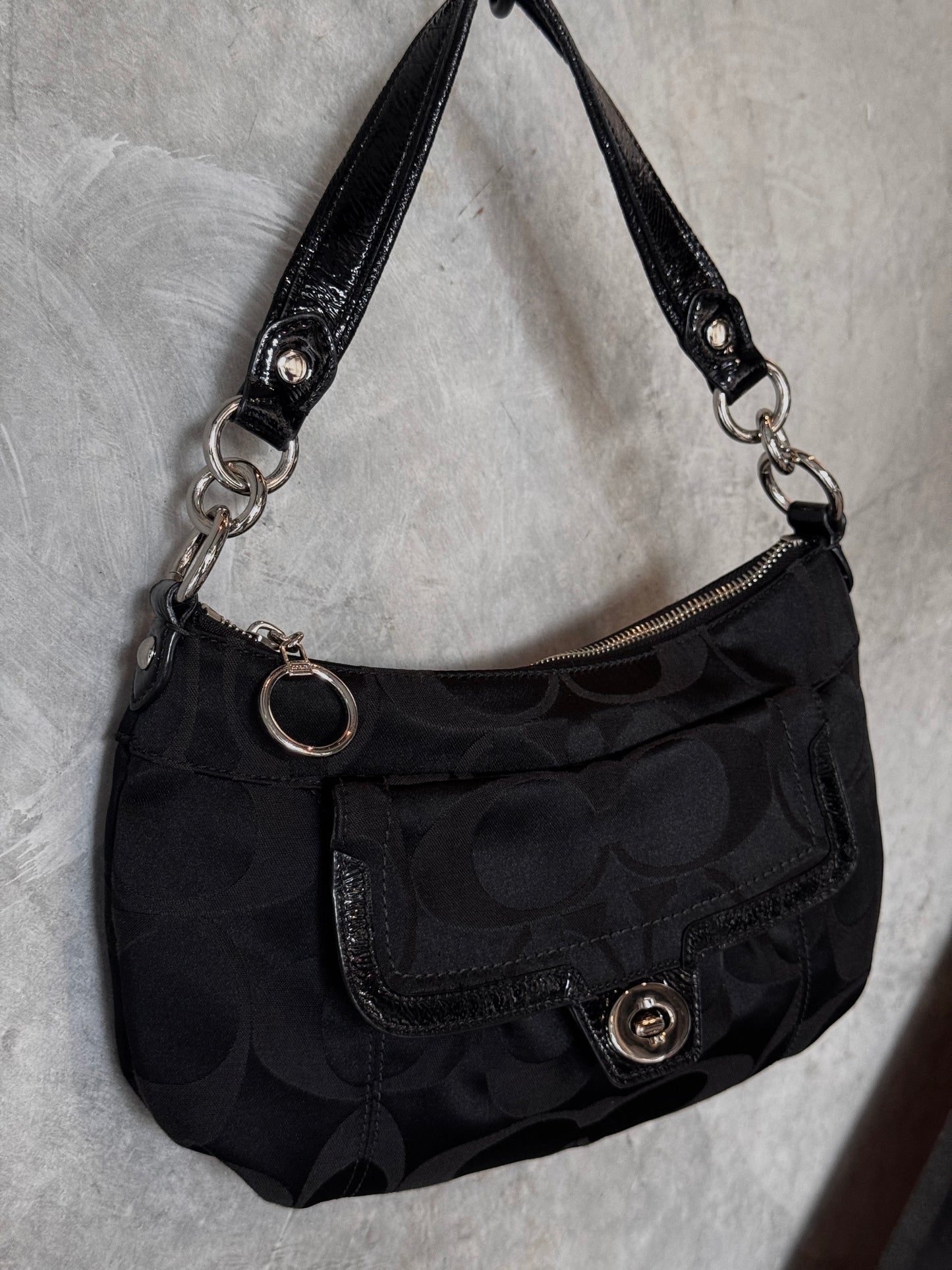 VINTAGE COACH MONOGRAM HANDBAG
