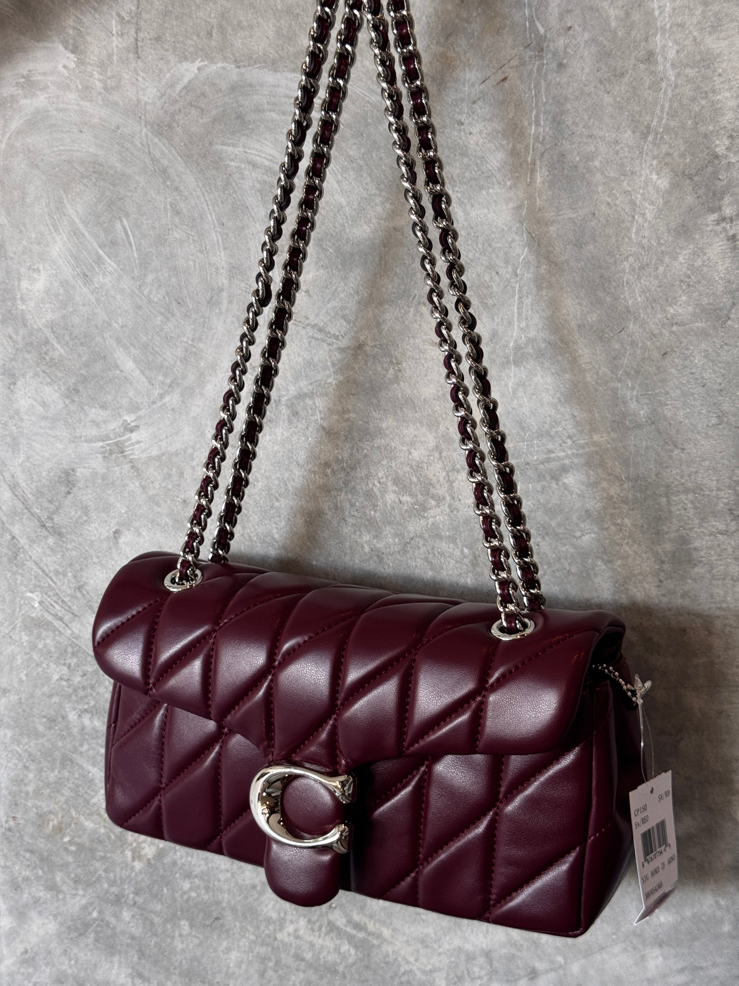 COACH TABBY 26 SHOULDER BAG BURGUNDY