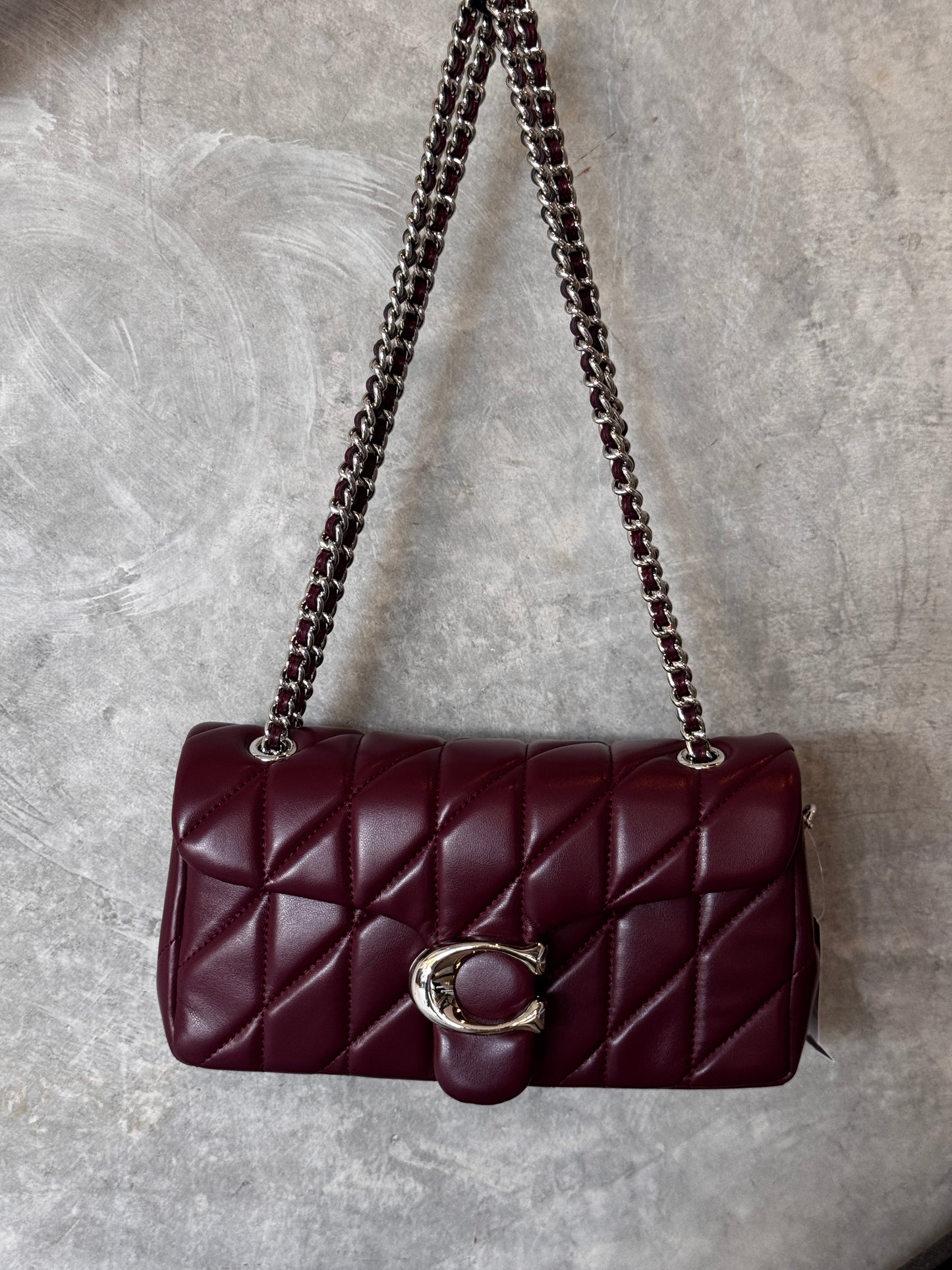 COACH TABBY 26 SHOULDER BAG BURGUNDY