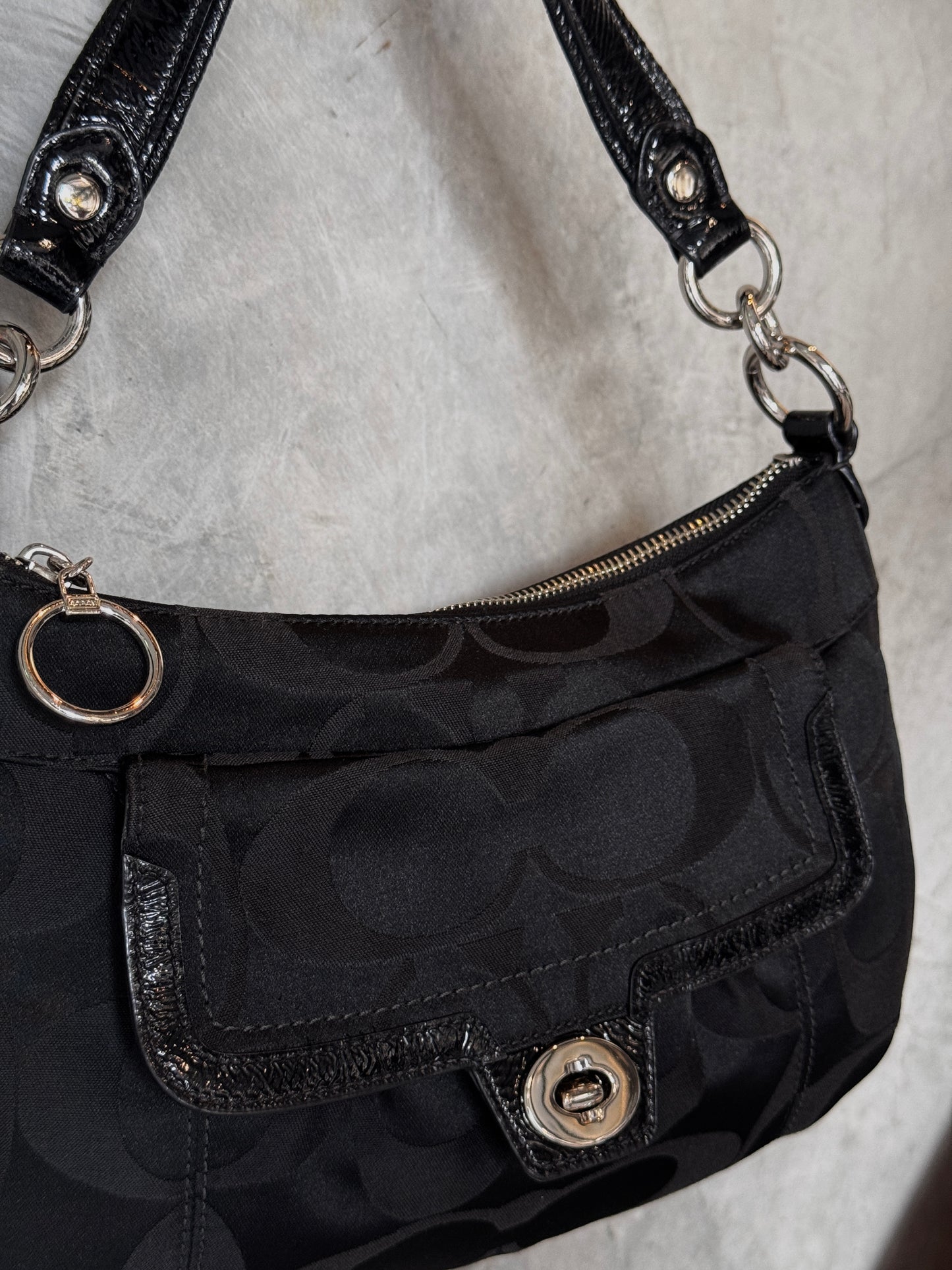 VINTAGE COACH MONOGRAM HANDBAG