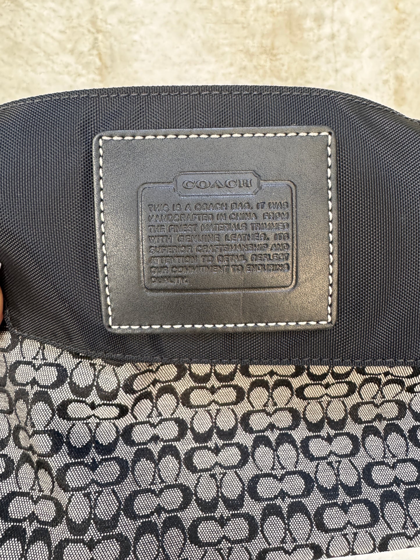 MINI VINTAGE BLACK MONOGRAM COACH HANDBAG
