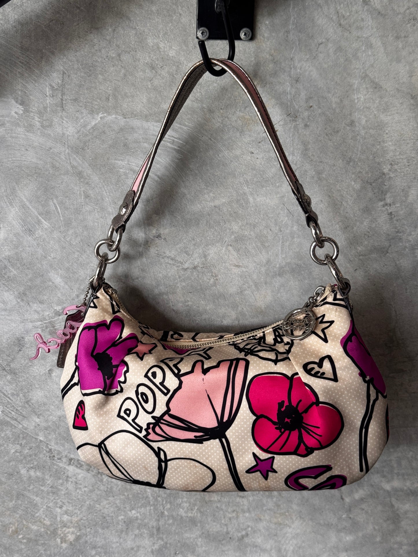 VINTAGE COACH SUFFLETTE MULTI COLOUR HANDBAG