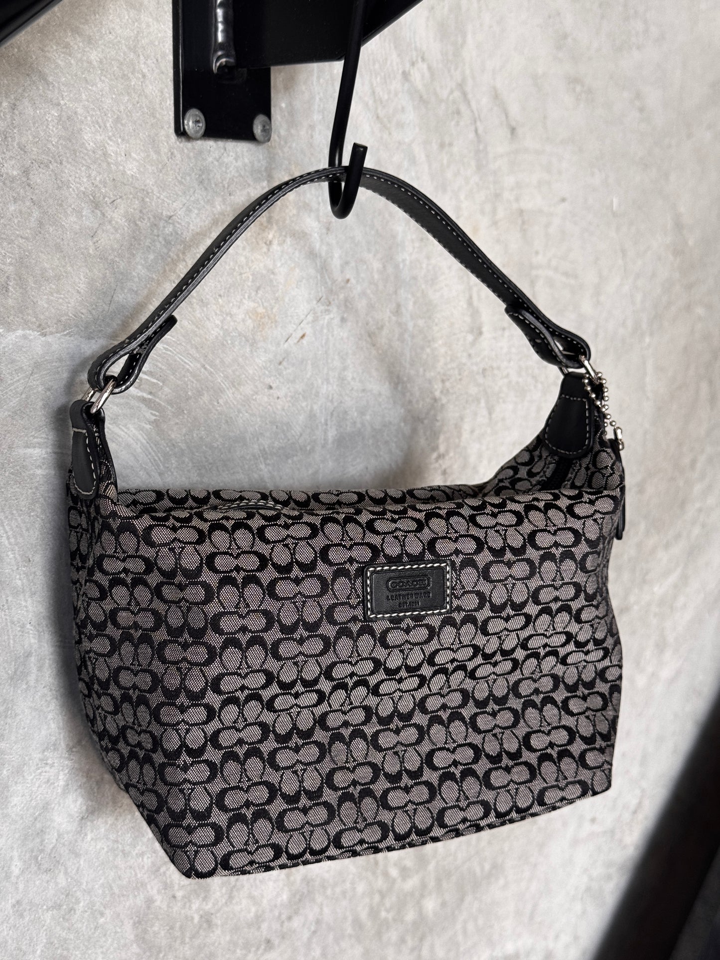 MINI VINTAGE BLACK MONOGRAM COACH HANDBAG