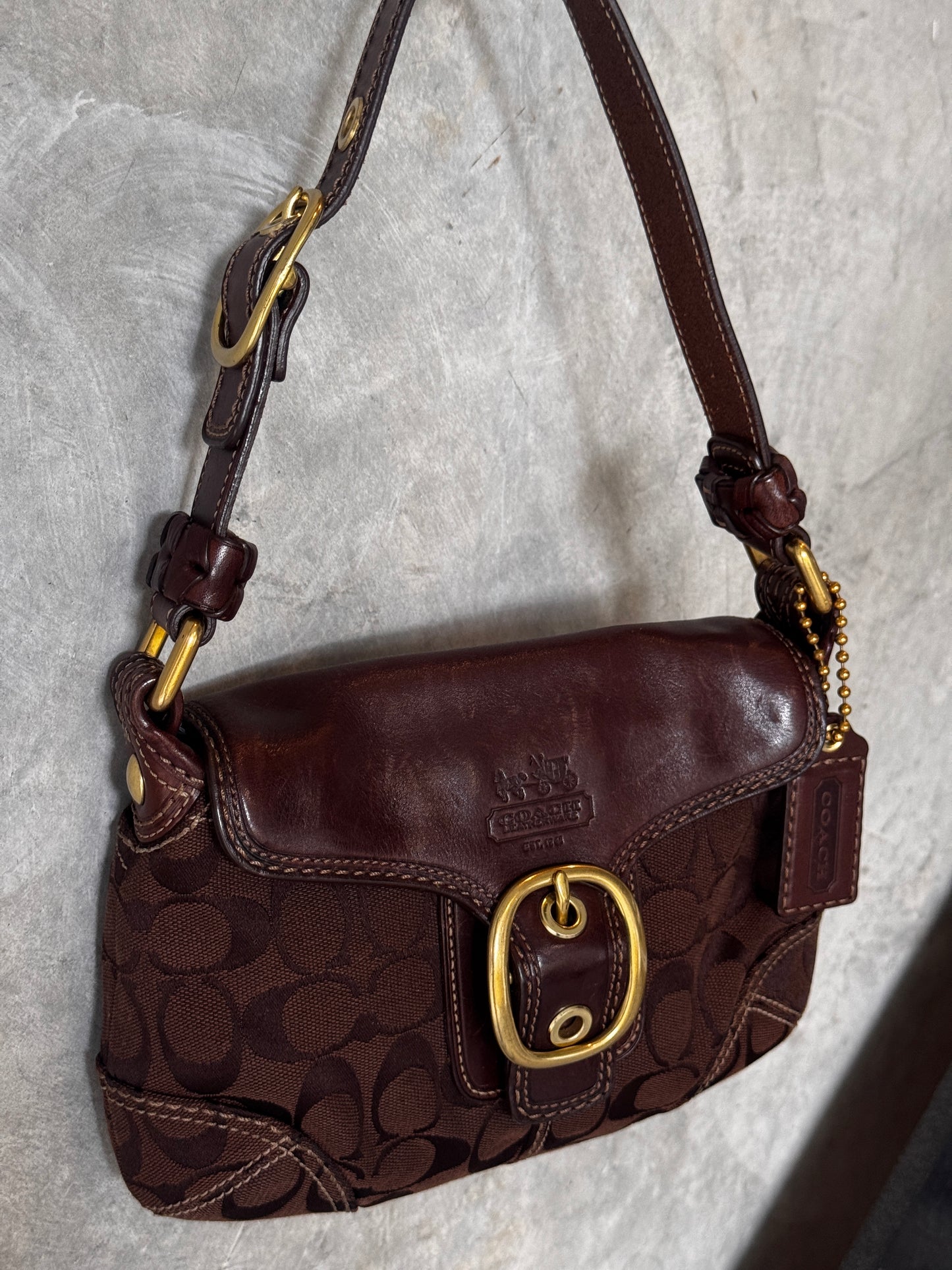 VINTAGE BROWN COACH SOHO HANDBAG