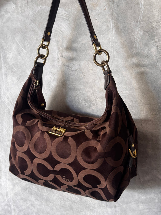 VINTAGE COACH MADISON BROWN HANDBAG