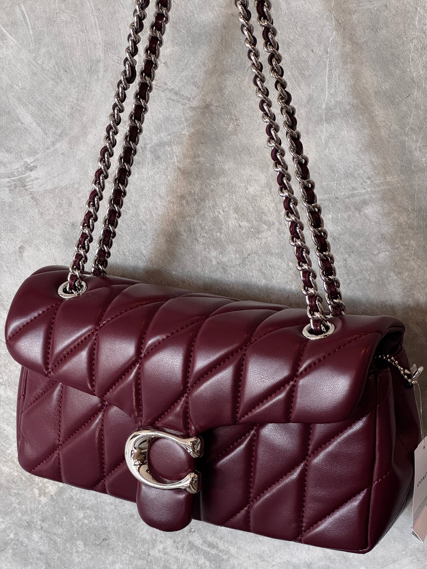 COACH TABBY 26 SHOULDER BAG BURGUNDY