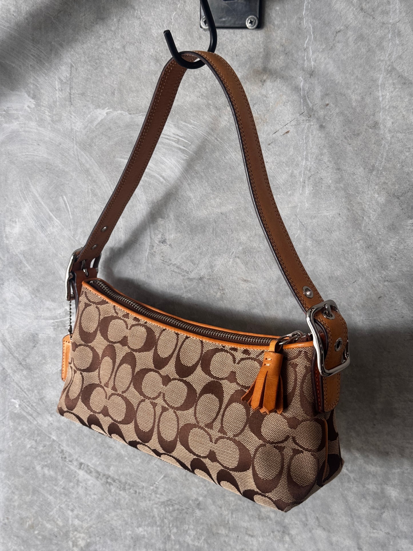 VINTAGE COACH MONOGRAM HANDBAG