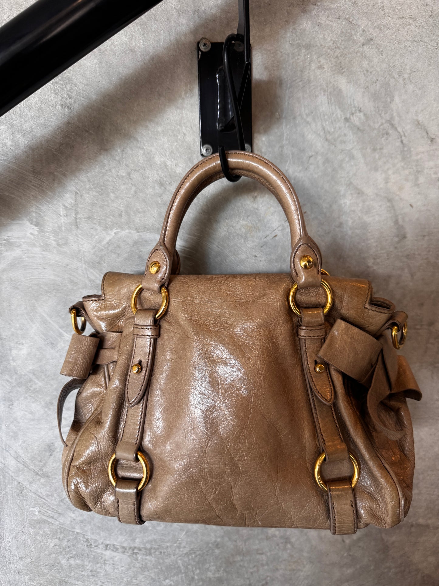 VINTAGE MIU MIU VITELLO LEATHER HANDBAG