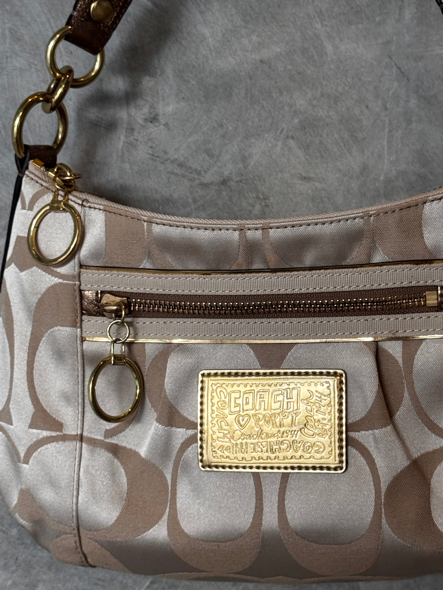 VINTAGE Y2K COACH POPPY BEIGE HANDBAG