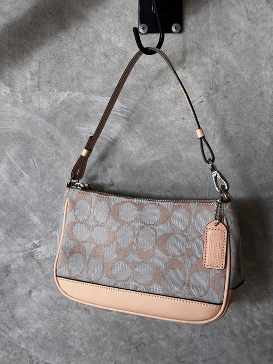 VINTAGE COACH DEMI BLUE POCHETTE SHOULDER BAG