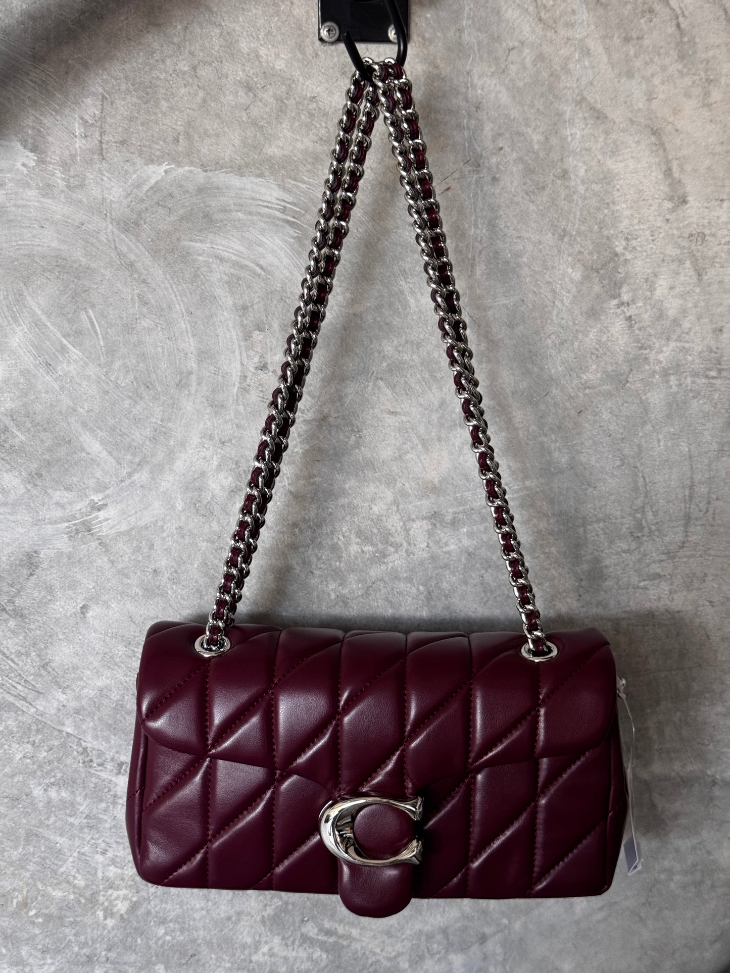 COACH TABBY 26 SHOULDER BAG BURGUNDY