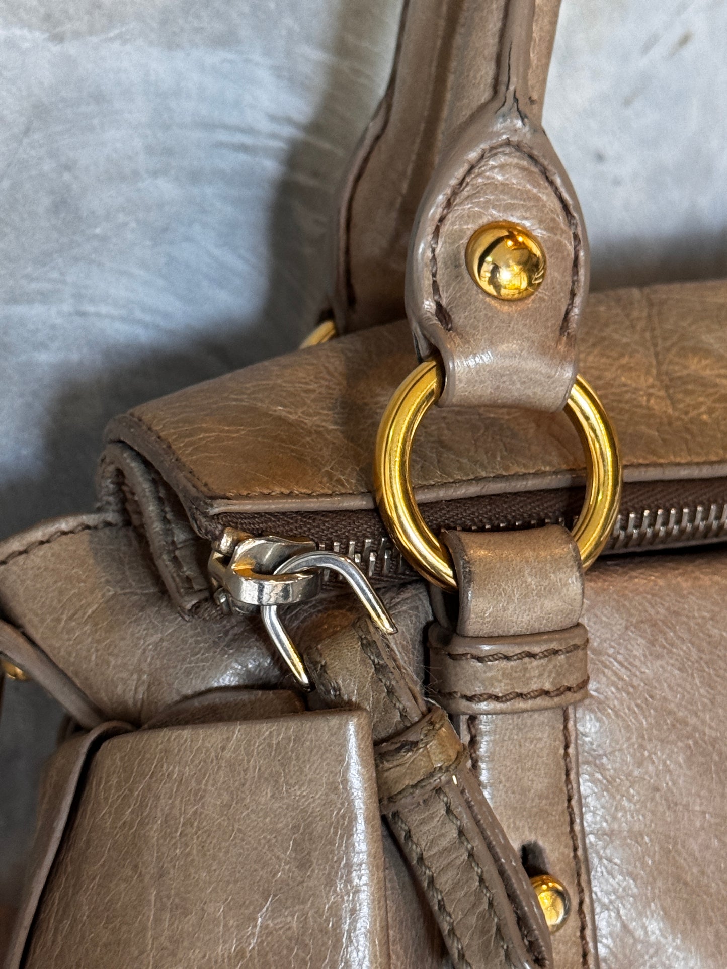 VINTAGE MIU MIU VITELLO LEATHER HANDBAG