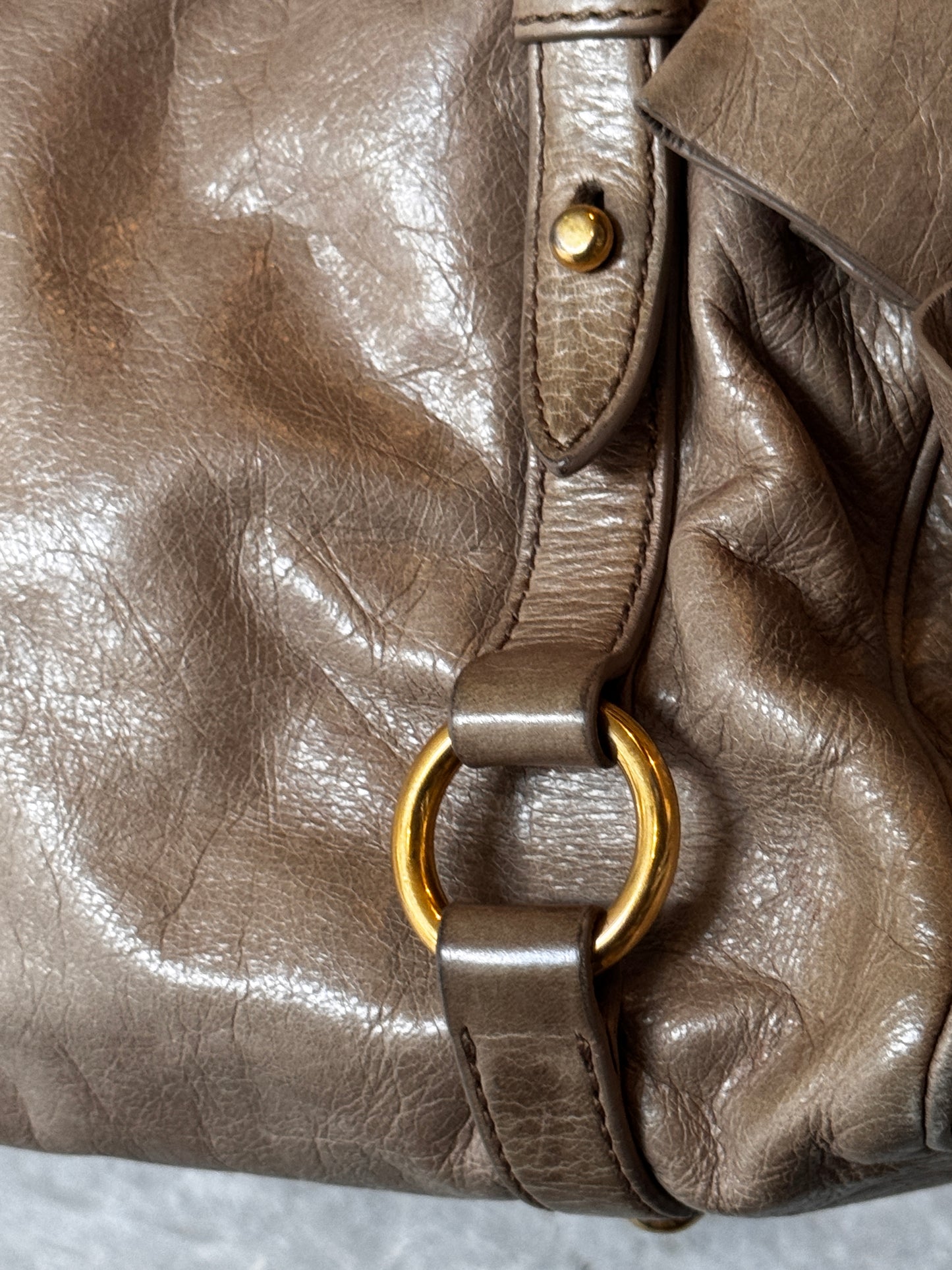 VINTAGE MIU MIU VITELLO LEATHER HANDBAG