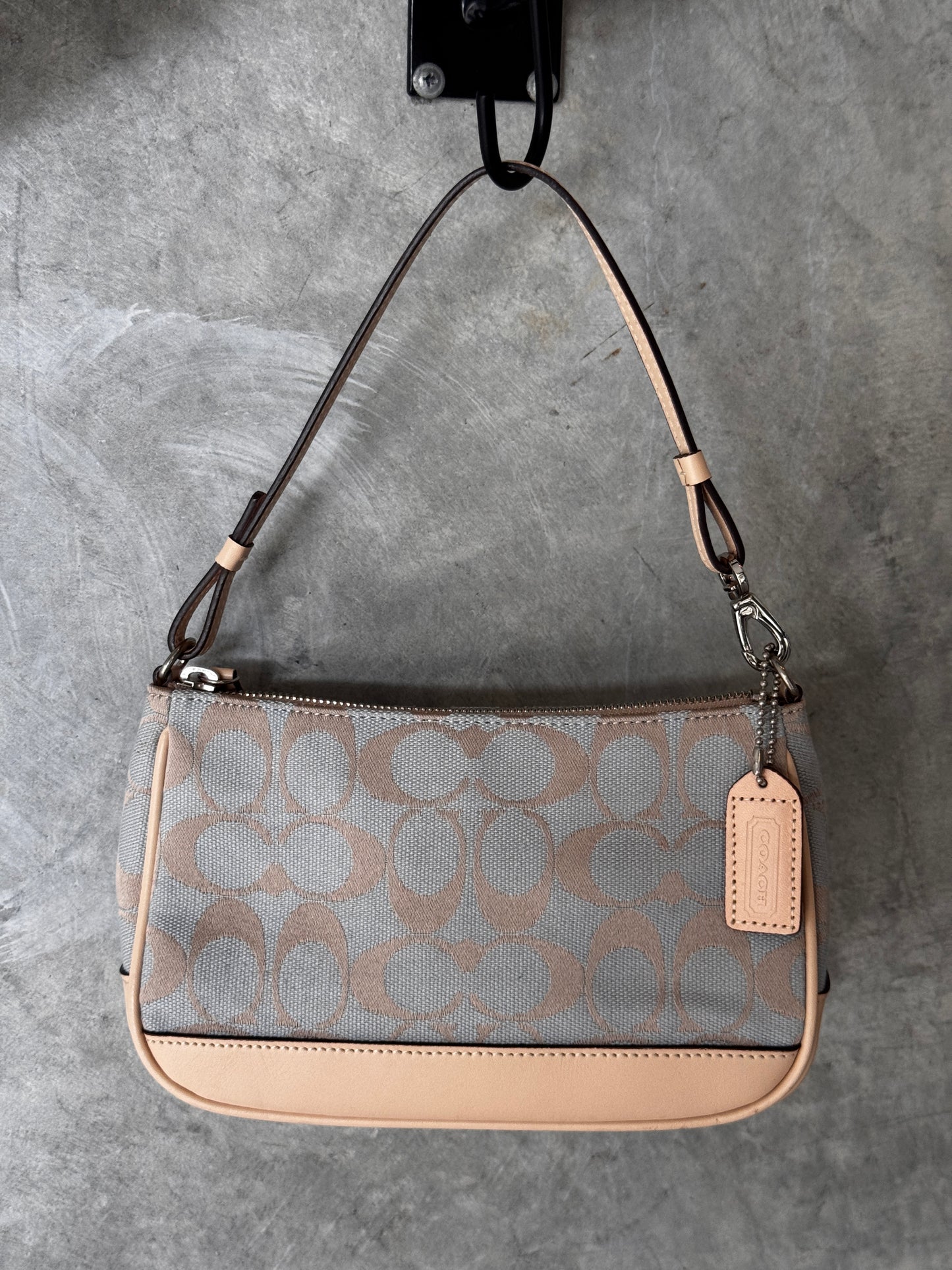 VINTAGE COACH DEMI BLUE POCHETTE SHOULDER BAG