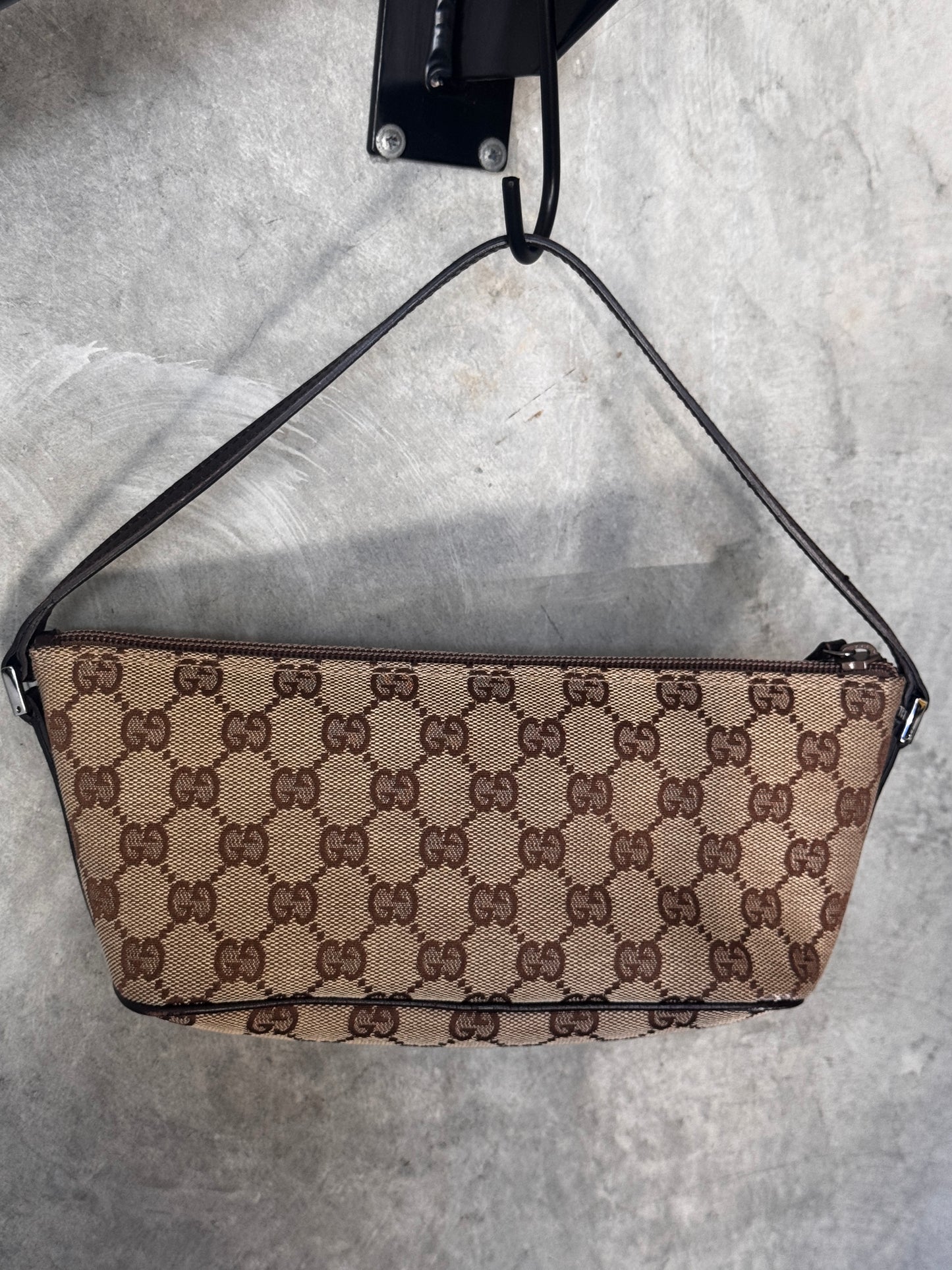 GUCCI GG CANVAS POCHETTE BEIGE