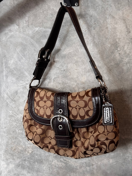 AUTHENTIC SOHO COACH BROWN SHOULDER BAG