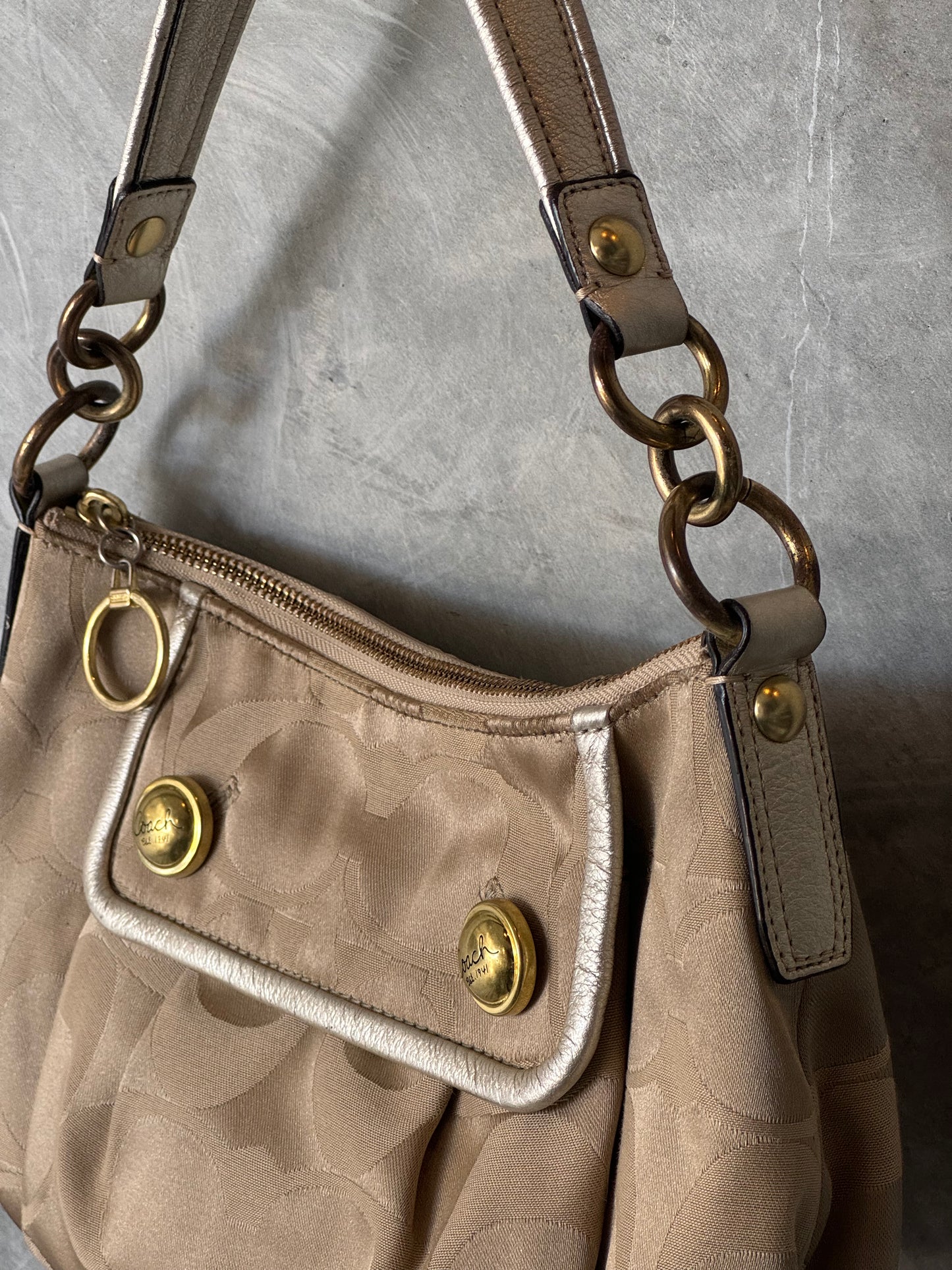 VINTAGE COACH POPPY SHOULDER BAG