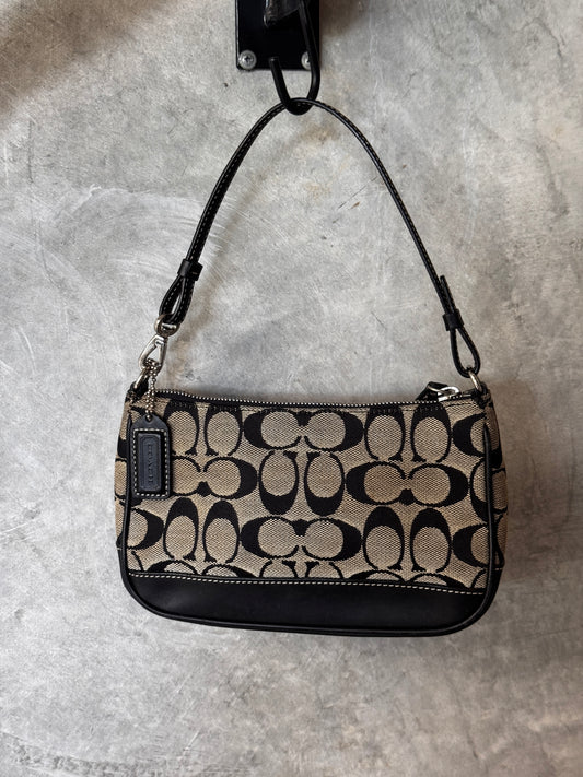 VINTAGE COACH DEMI BLACK POCHETTE SHOULDER BAG